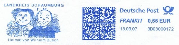 Arts Cartoons Comics BD Max & Moritz by Wilhelm Busch 2007 Germany meter