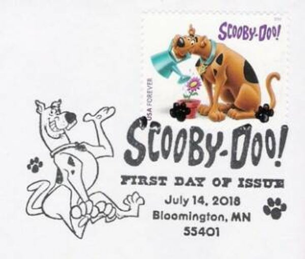 Arts Cartoons Comics BD Scooby Doo by Joe Ruby & Ken Spears 2018 USA postmark