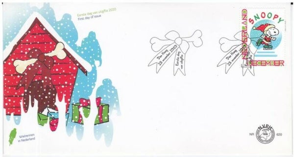 Arts Cartoons Comics BD Peanuts Snoopy by Charles M. Schulz 2010 Netherlands FDC 620