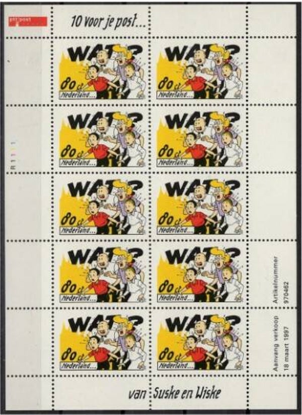 Arts Cartoons Comics BD Suske & Wiske by Willy Vandersteen 1997 Netherlands sheet