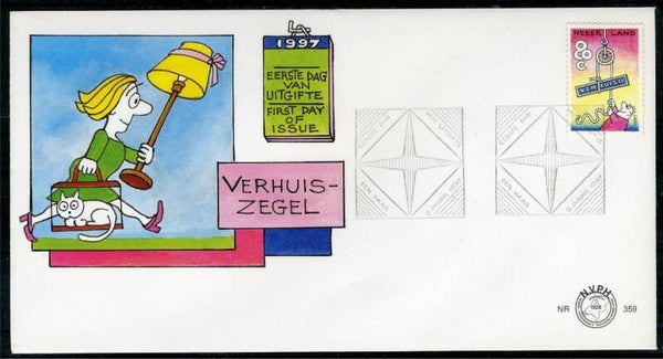 Arts Cartoons Comics BD Moving by Rob Wout 1997 Netherlands FDC 359