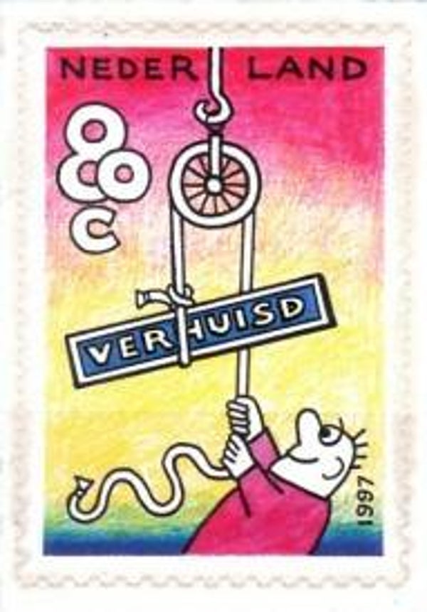 Arts Cartoons Comics BD Moving by Opland (Rob Wout) 1997 Netherlands stamp