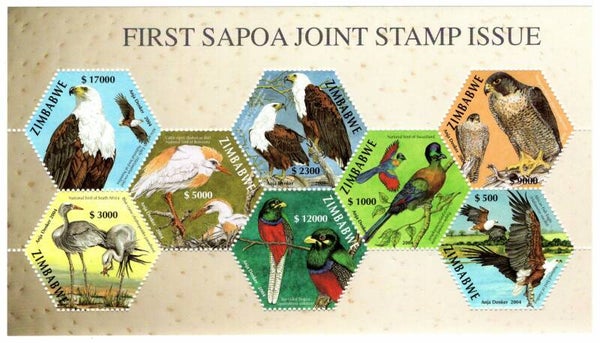 Birds 2004 Zimbabwe miniature sheet
