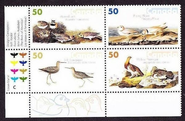 Birds 2005 Canada corner block of 4