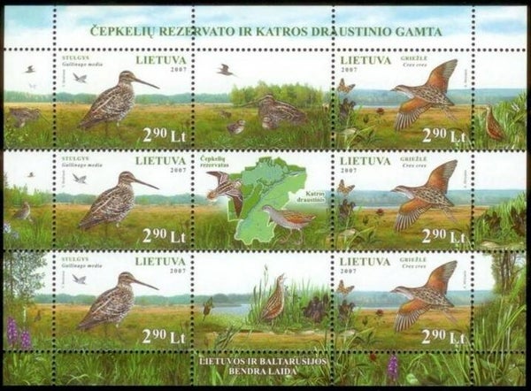 Birds 2007 Lithuania souvenir sheet