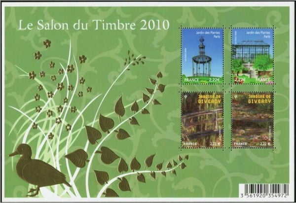 Birds 2010 France miniature sheet