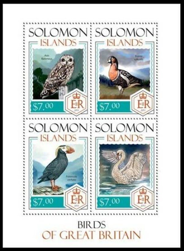 Birds 2014 Solomon Islands miniature sheet