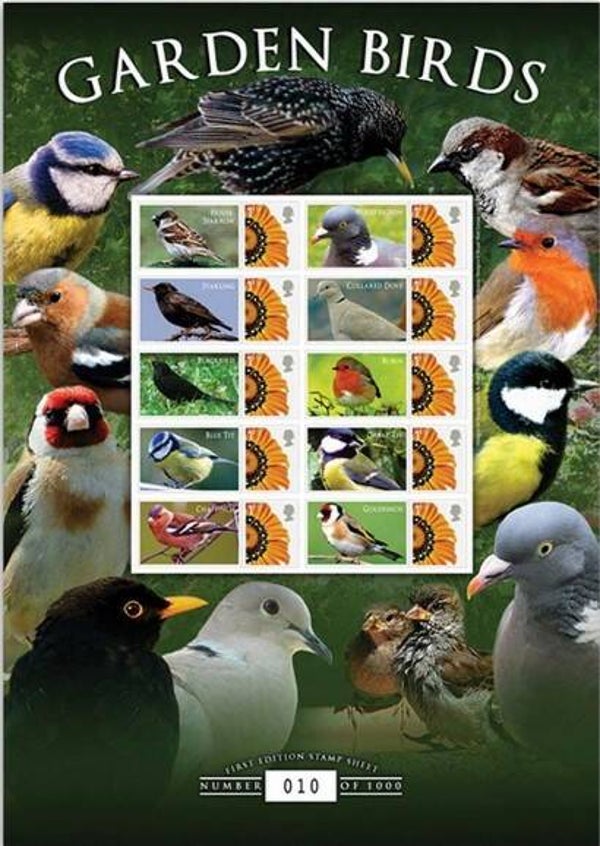 Birds 2015 Great Britain smiler sheet