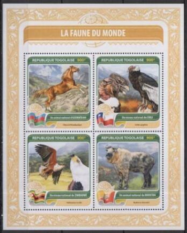 Birds 2016 Togo miniature sheet