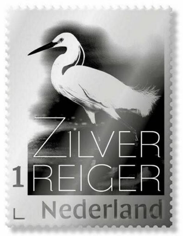 Birds (Ardea alba) Great Egret 2020 Netherlands stamp