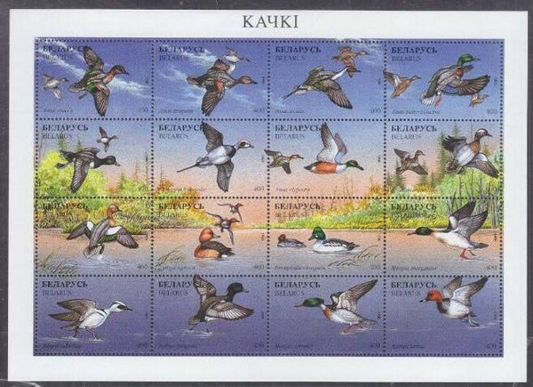 Birds Ducks 1996 Belarus sheet