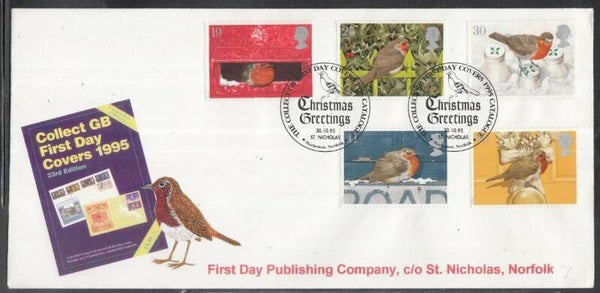 Birds (Erithacus rubecula) European Robin 1995 Great Britain FDC 1