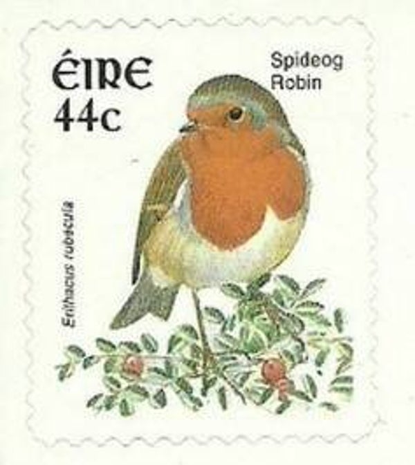 Birds (Erithacus rubecula) European Robin 2002 Ireland stamp 44c self adhesive