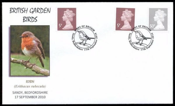 Birds (Erithacus rubecula) European Robin 2010 Great Britain FDC