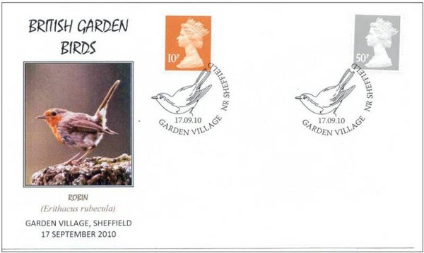 Birds (Erithacus rubecula) European Robin 2010 Great Britain FDC 2