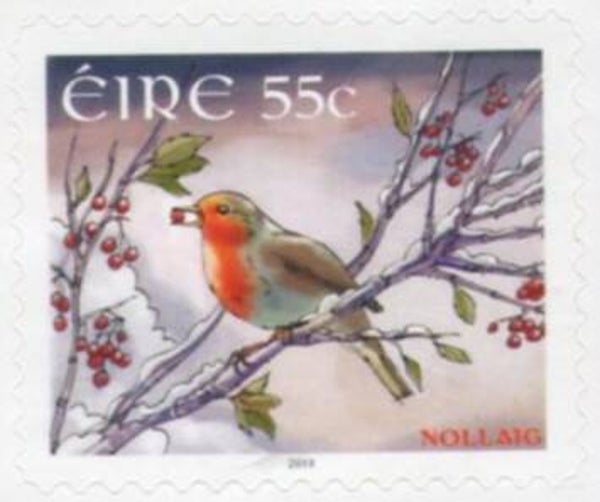 Birds (Erithacus rubecula) European Robin 2010 Ireland stamp self adhesive
