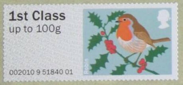 Birds (Erithacus rubecula) European Robin 2010 Great Britain ATM stamp