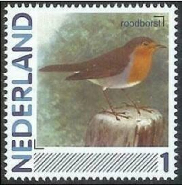 Birds (Erithacus rubecula) European Robin 2012 Netherlands stamp