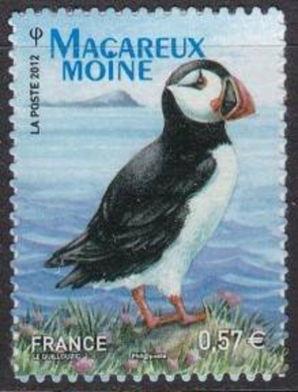 Birds (Fratercula arctica) Atlantic Puffin 2012 France stamp self adhesive
