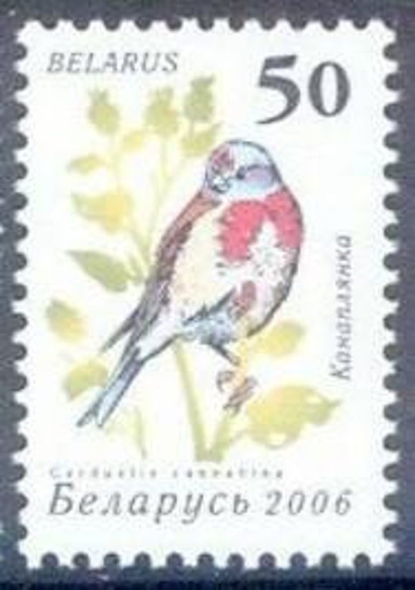 Birds (Linaria cannabina) Common Linnet 2006 Belarus stamp