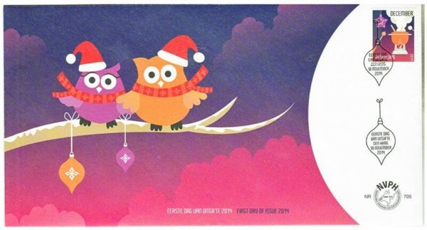 Birds Owls 2014 Netherlands FDC
