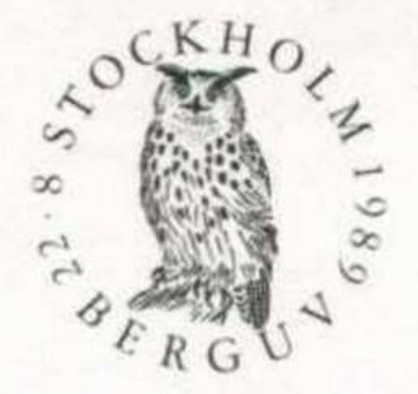 Birds Owls (Bubo bubo) Eurasian Eagle-owl 1989 Sweden stempel
