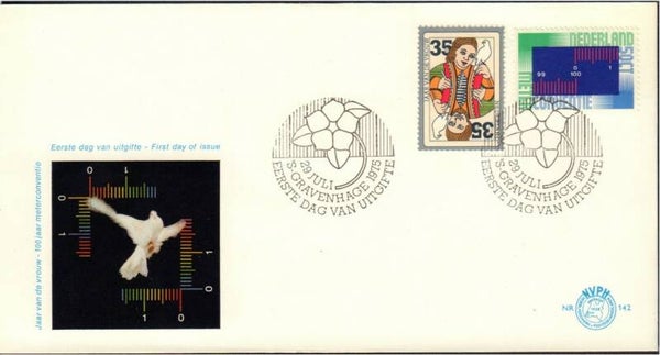 Birds Pigeons 1975 Netherlands FDC