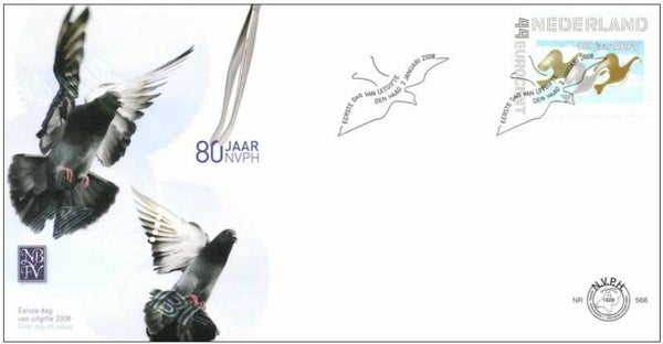 Birds Pigeons 2008 Netherlands FDC