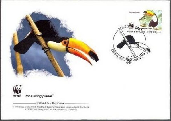 Birds (Ramphastos toco) Toco Toucan 2007 Netherlands FDC