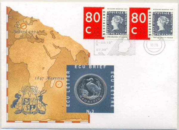 Birds (Raphus cucullatus) Dodo 1995 Netherlands ECU letter