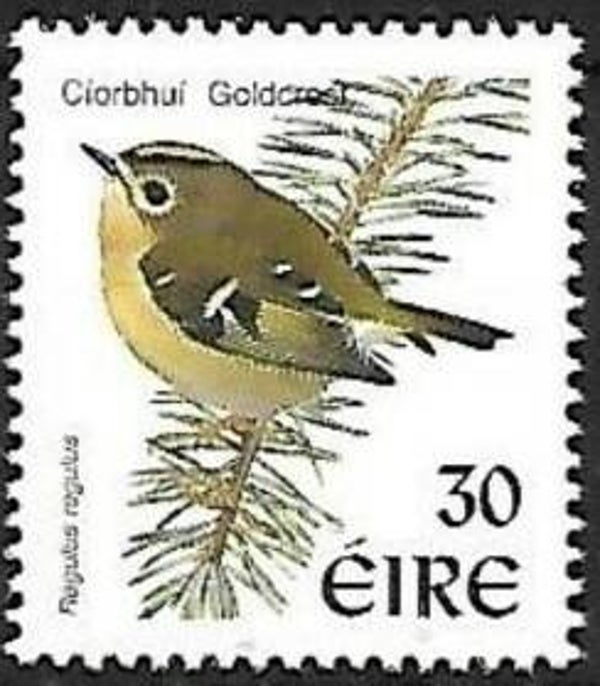 Birds (Regulus regulus) Goldcrest 1999 Ireland stamp 30p