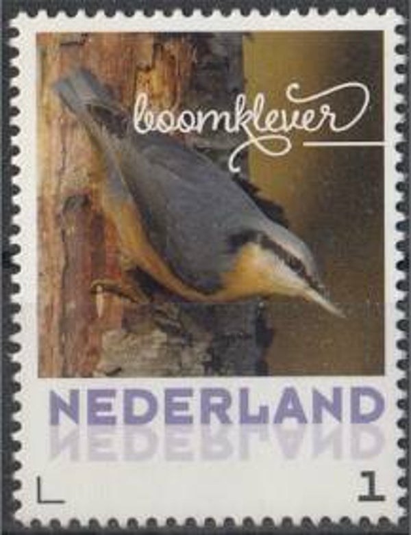 Birds (Sitta europaea) Wood Nuthatch 2017 Netherlands stamp