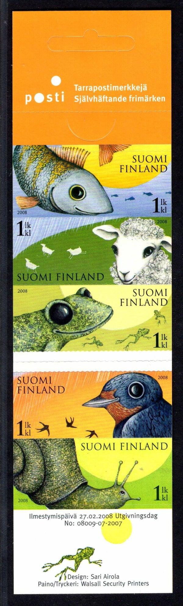Birds Swallows 2007 Finland booklet inside