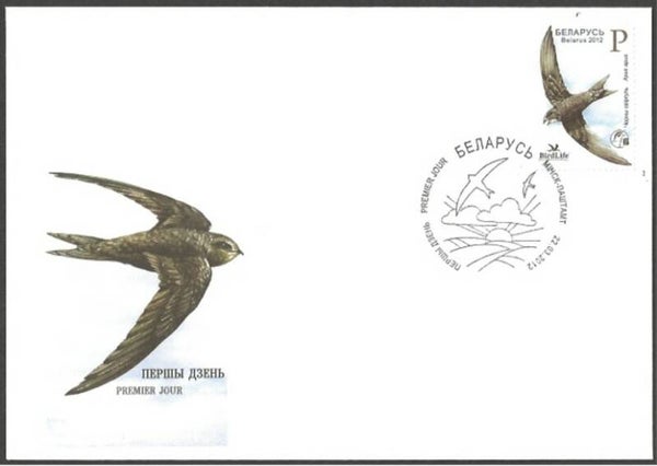 Birds Swallows (Apus apus) Common Swift 2012 Belarus FDC