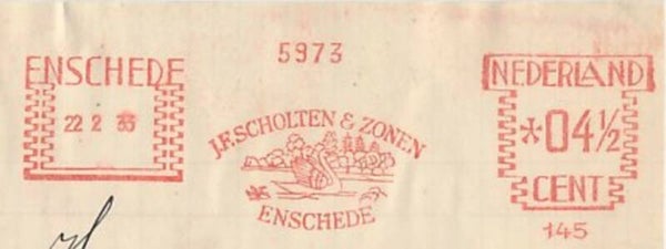 Birds Swans 1933 Netherlands meter