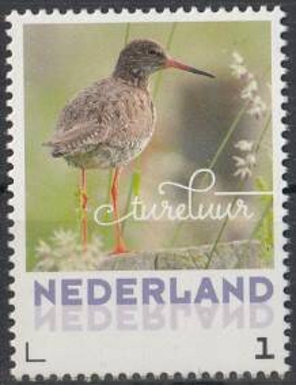 Birds (Tringa totanus) Common Redshank 2017 Netherlands stamp