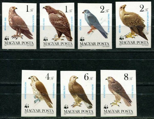 Birds of Prey 1983 Hungary serie imperforated