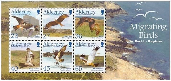 Birds of Prey 2002 Alderney miniature sheet