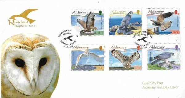 Birds of Prey 2008 Alderney FDC