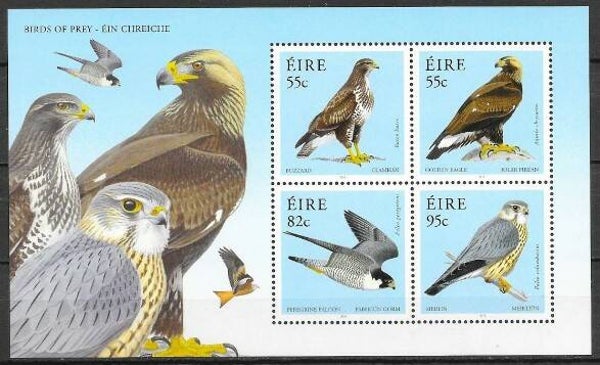 Birds of Prey 2010 Ireland miniature sheet