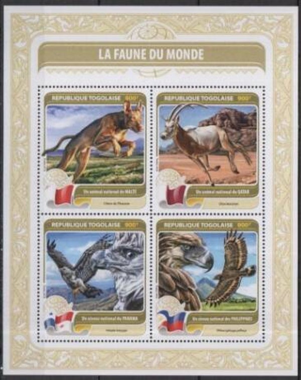 Birds of Prey 2016 Togo miniature sheet