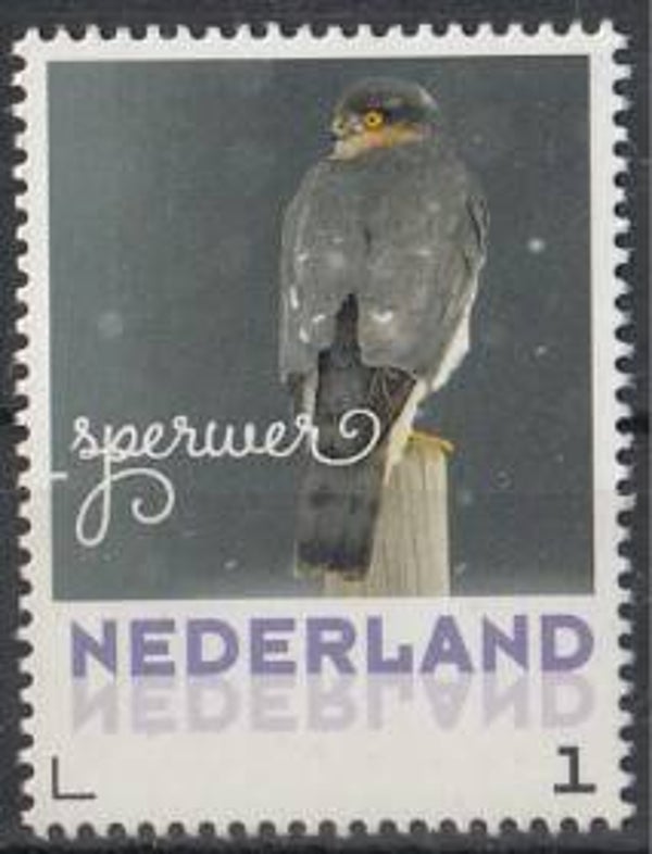 Birds of Prey (Accipiter nisus) Eurasian Sparrowhawk 2017 Netherlands stamp