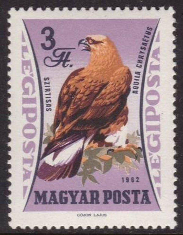 Birds of Prey (Aquila chrysaetos) Golden Eagle 1962 Hungary stamp