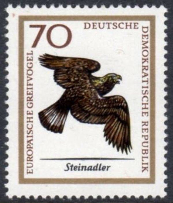 Birds of Prey (Aquila chrysaetos) Golden Eagle 1965 Germany DDR stamp