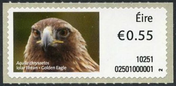 Birds of Prey (Aquila chrysaetos) Golden Eagle 2010 Ireland ATM stamp