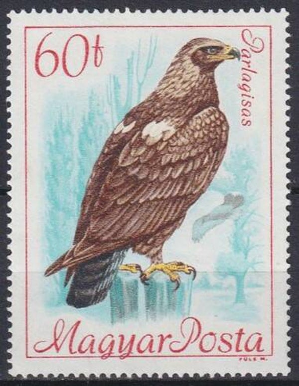 Birds of Prey (Aquila heliaca) Eastern Imperial Eagle 1968 Hungary stamp