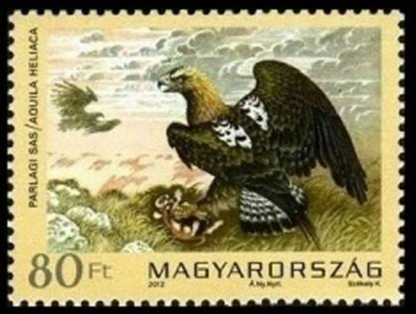 Birds of Prey (Aquila heliaca) Eastern Imperial Eagle 2012 Hungary stamp