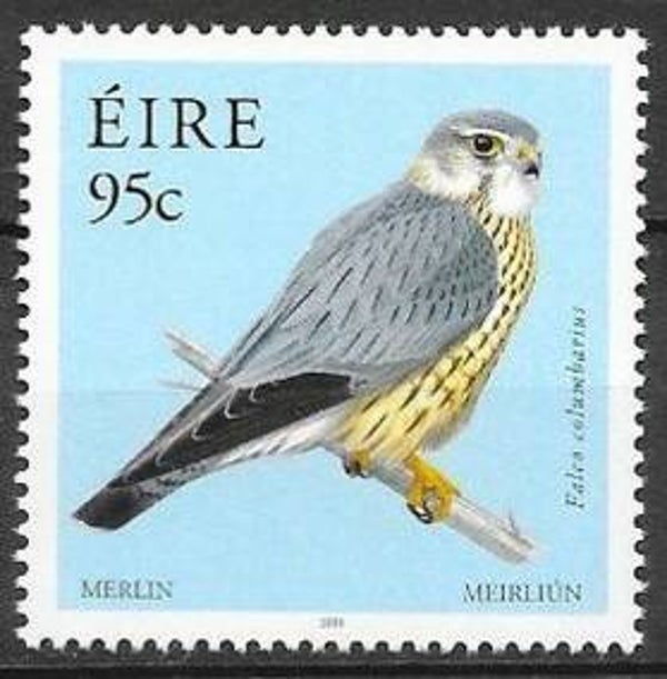 Birds of Prey Falcons (Falco columbarius) Merlin 2010 Ireland stamp