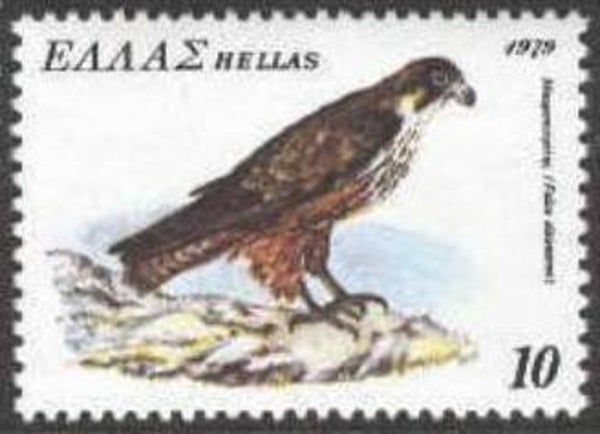 Birds of Prey Falcons (Falco eleonorae) Eleonora's Falcon 1979 Greece stamp