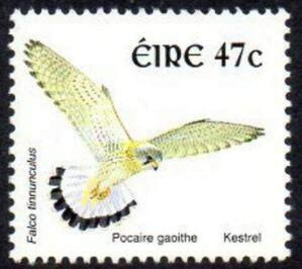 Birds of Prey Falcons (Falco tinnunculus) Common Kestrel 2002 Ireland stamp